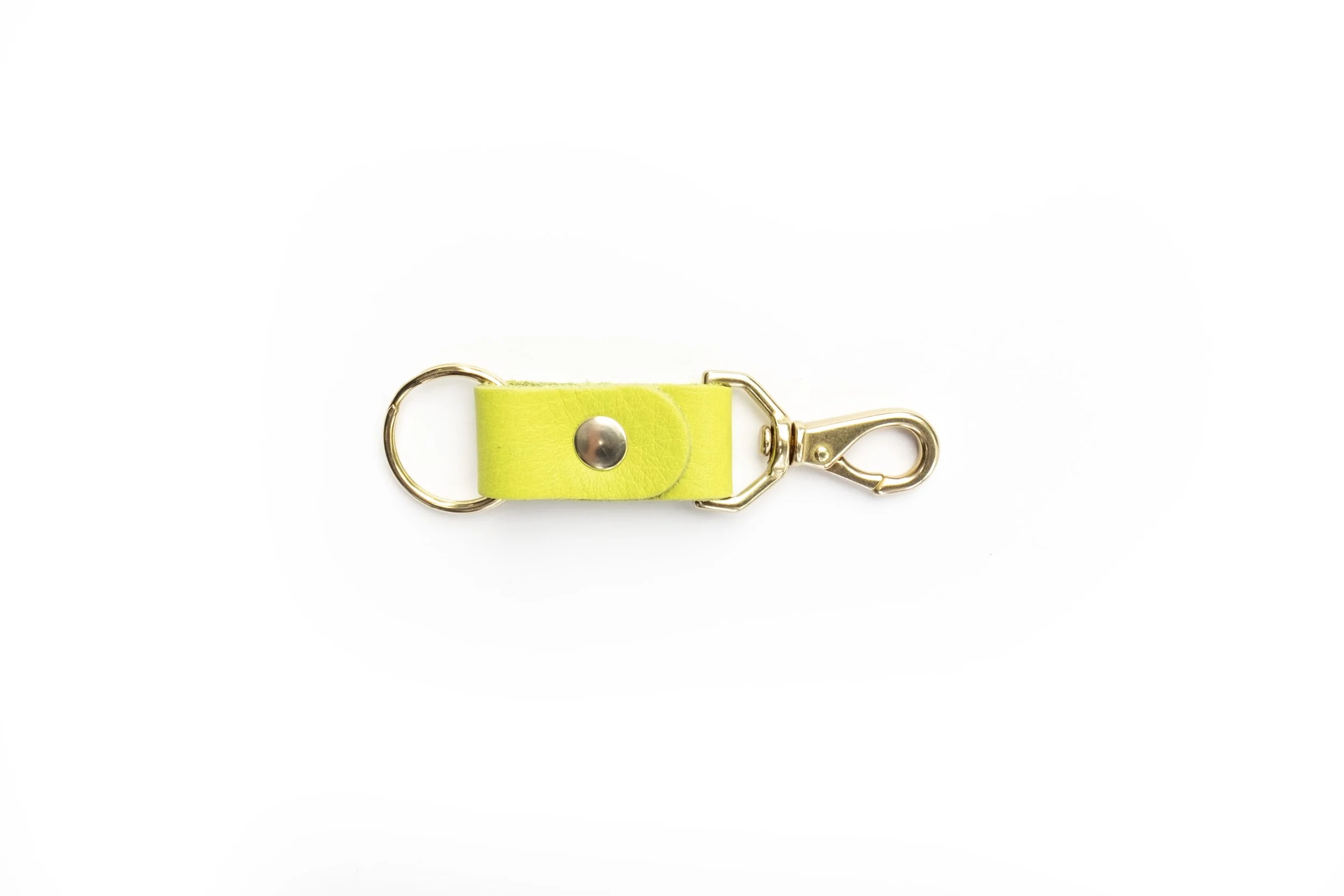 PRIMECUT: CHARTREUSE LEATHER KEYCHAIN